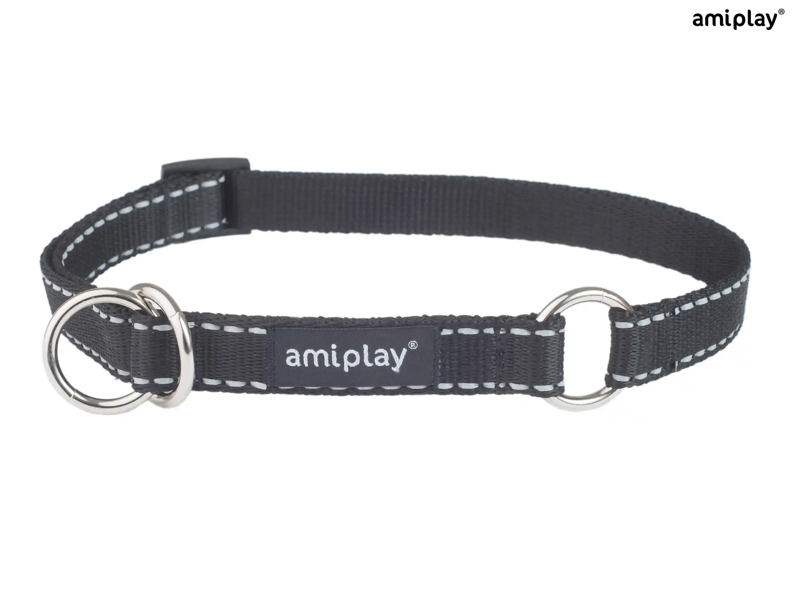 Half-Check Reflective Collar - Black - M