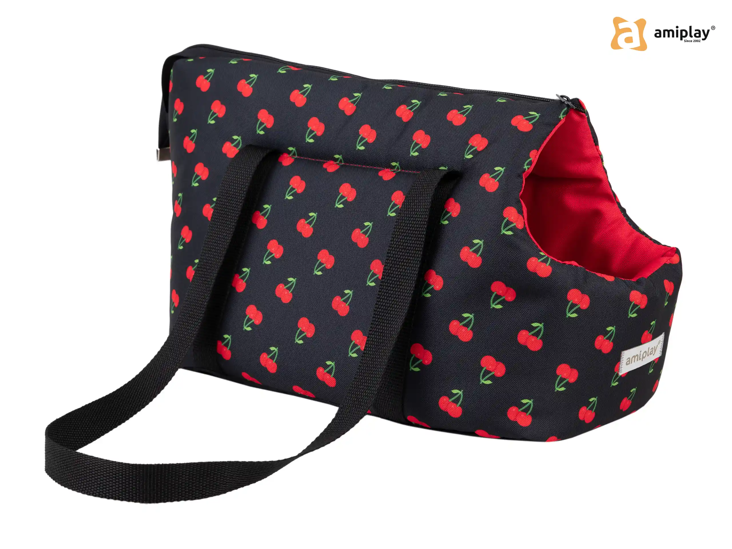 Be Happy Carrier Bag  - Cherry - S