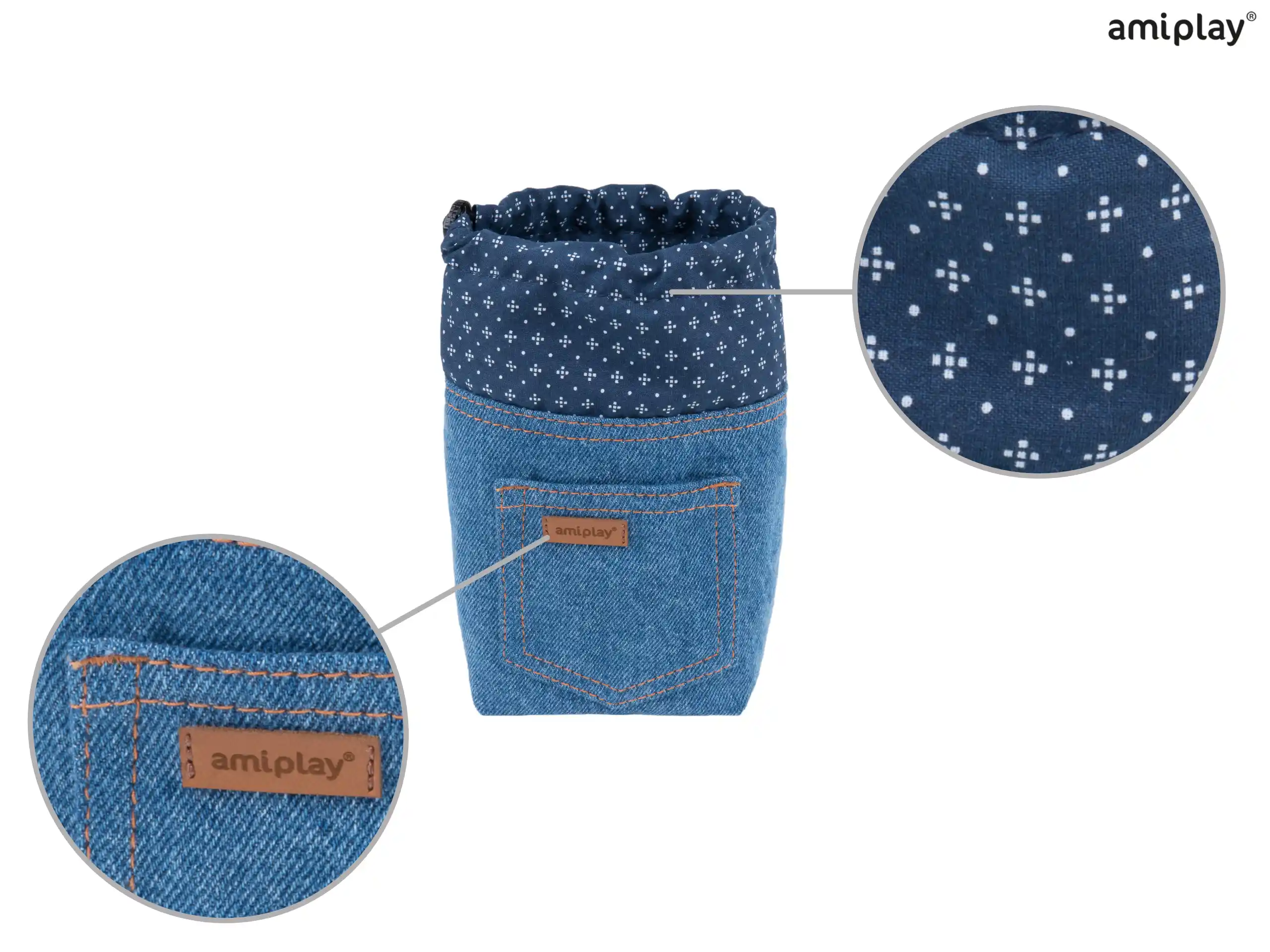 Denim Treat Dispenser - Blue