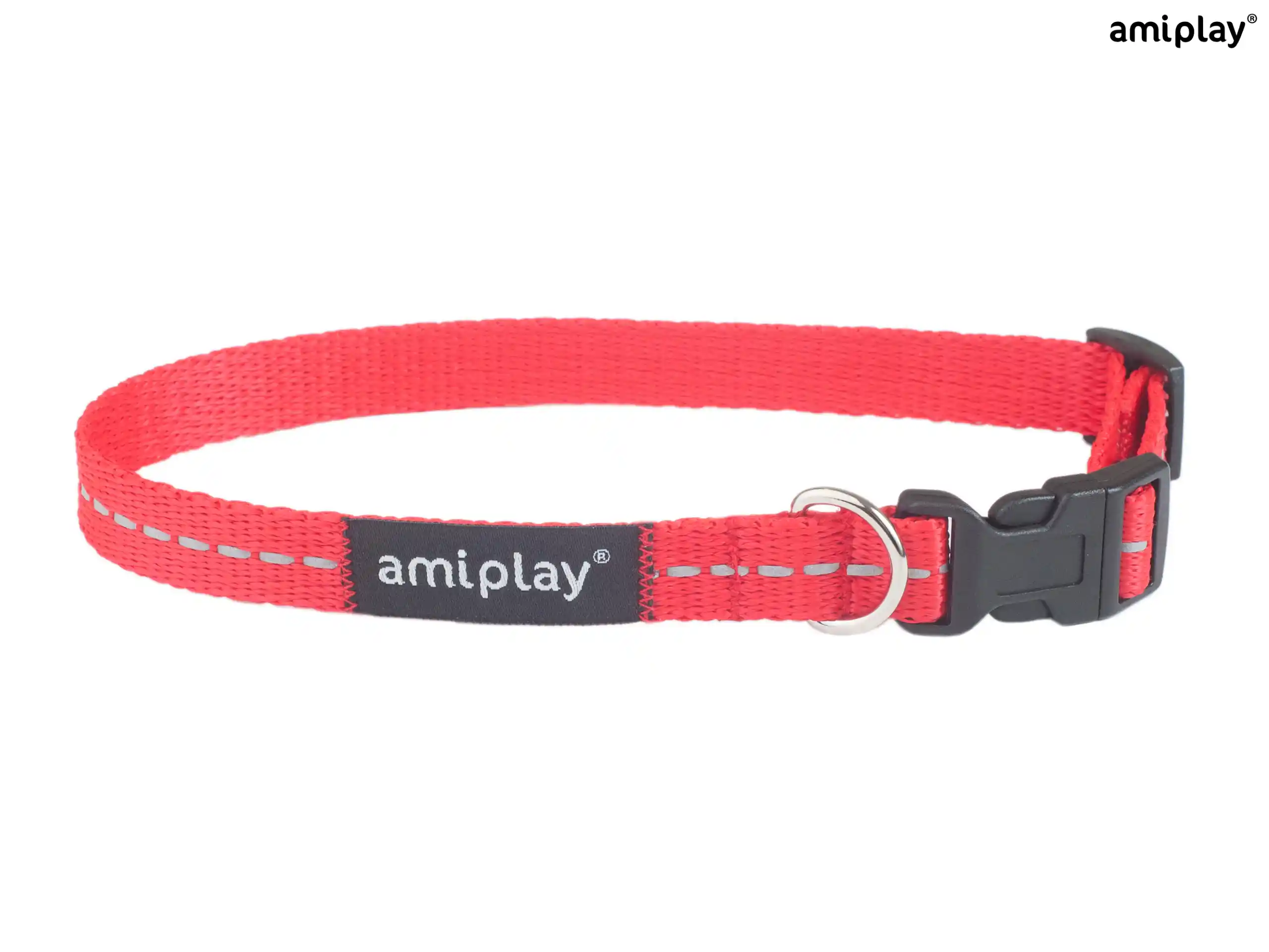 Adjustable Reflective Collar - Red - M