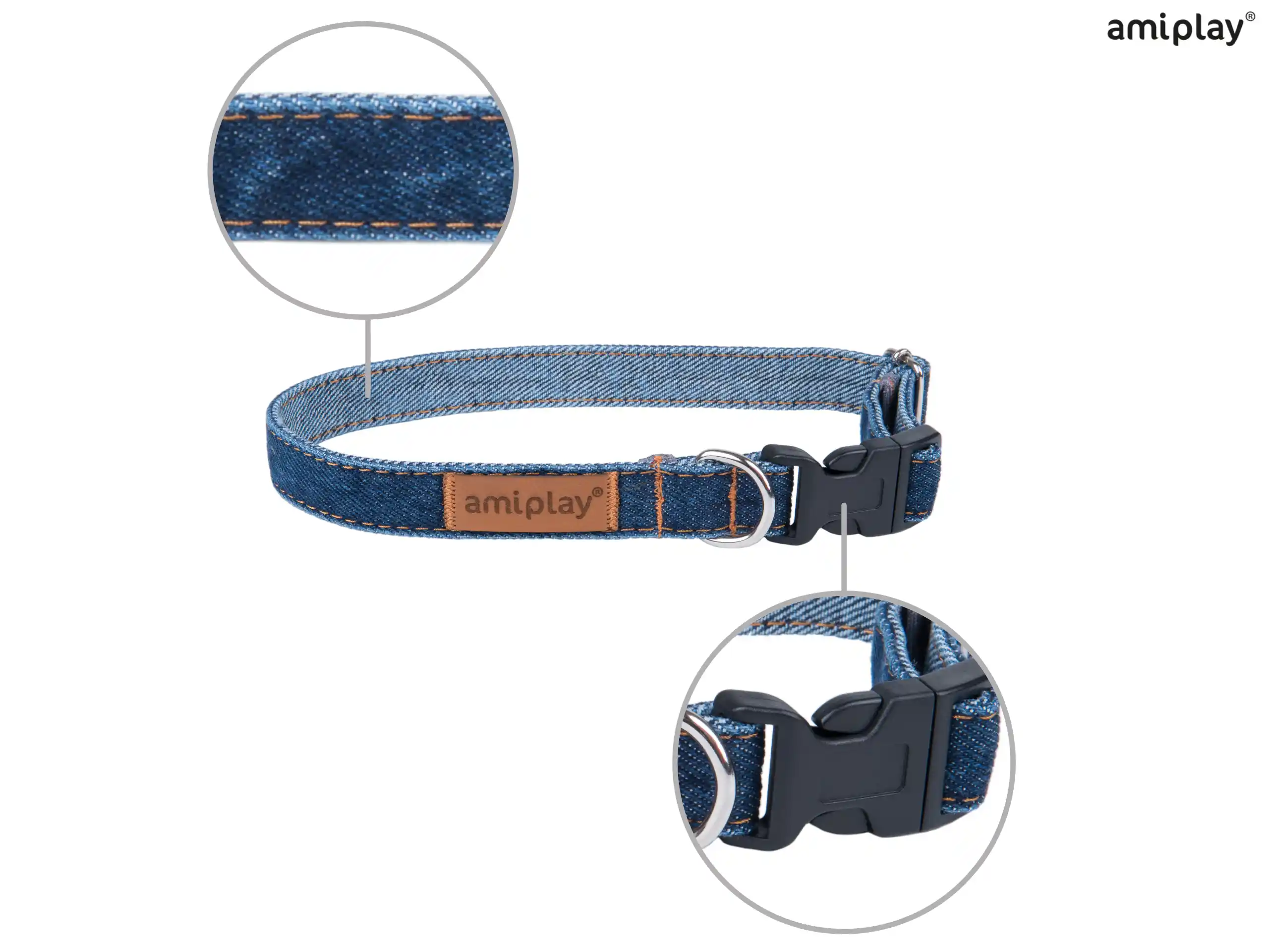 Adjustable Denim Collar